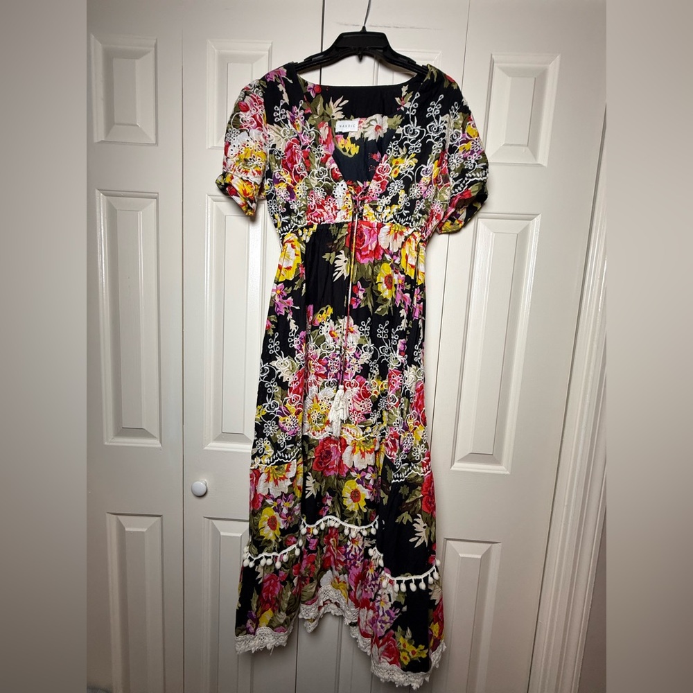 NAUDIC 100% Cotton Floral Seville Dress